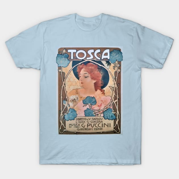 Vintage jeans Painting Tosca Retro Art Deco T-Shirt by rememberbg